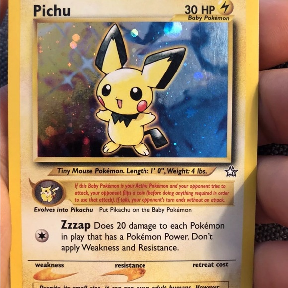 Pichu Holographic Pokémon Card - Picture 2 of 3